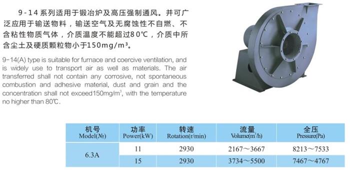 9-14高壓離心通風(fēng)機
